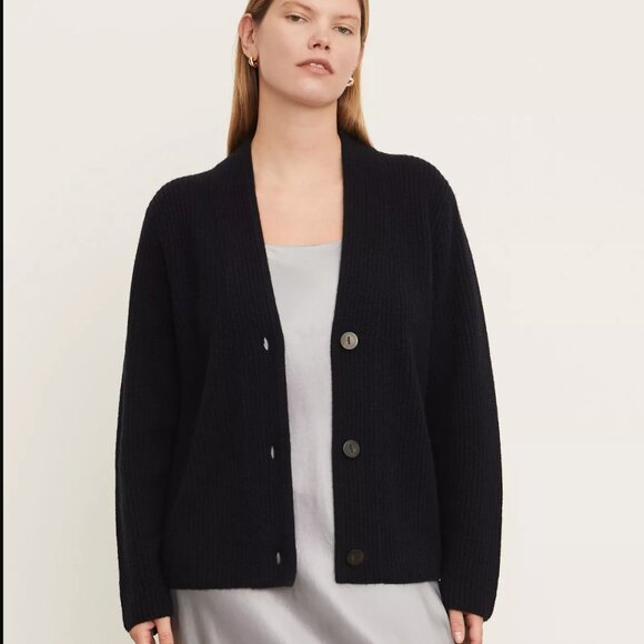 VINCE Ribbed Cardigan Cashmere - Picture 2 of 9